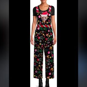 NO BOUNDARIES Ugly Cat Christmas Jumpsuit